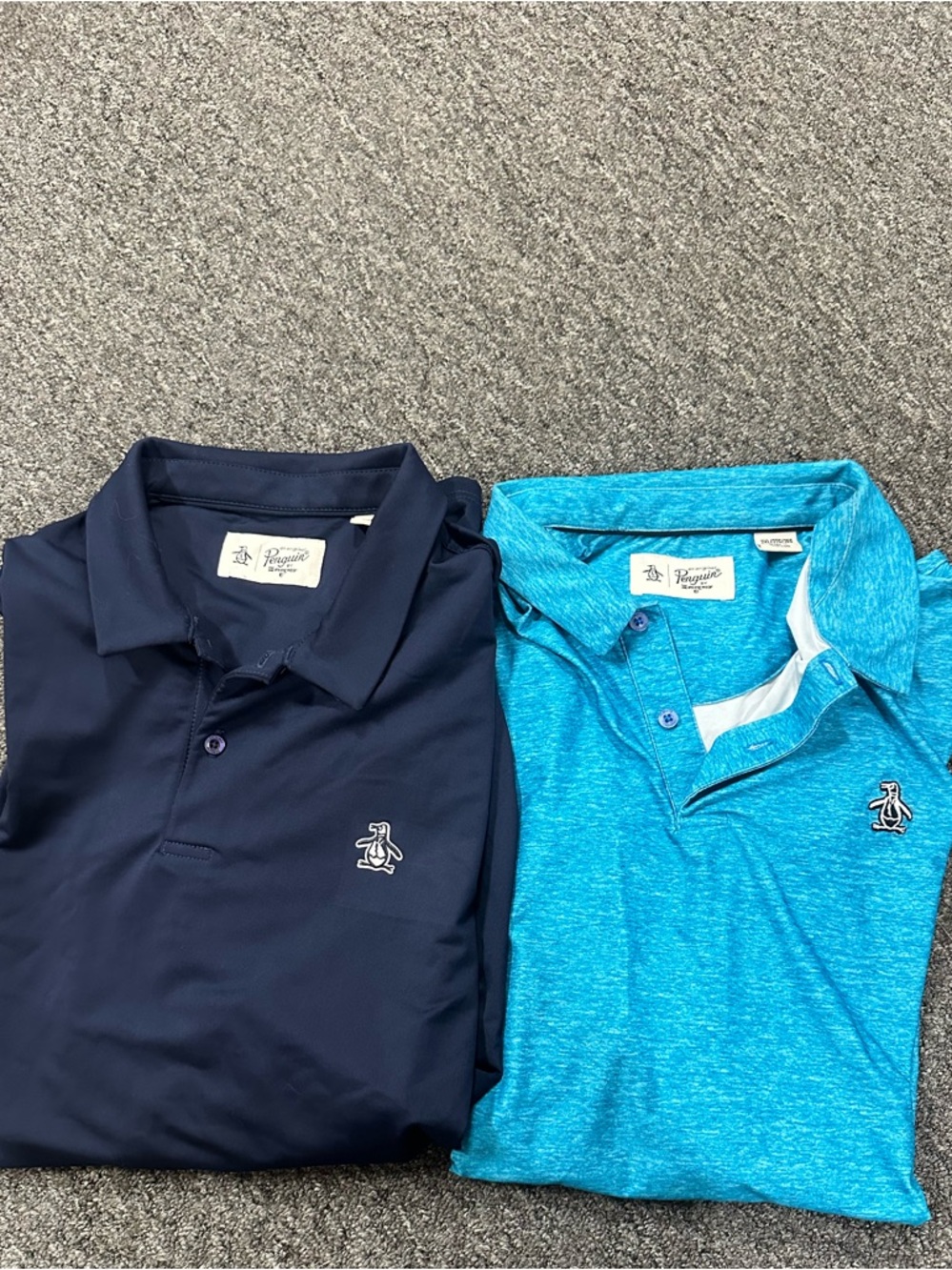 Original Penguin Heathered Teal Polo Shirt